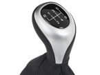 BMW 4 F32 Coupe 2013- Gear shift knob BLACK / SILVER 6 Gears + Lever Gaiter