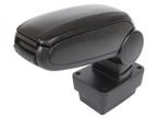 Skoda Fabia III 2014- armrest set BLACK EKOSKORA + mounting kit