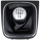 VW Caddy 04-09 Gear shift knob SILVER + BLACK Lever Gaiter with frame CHROM 5 Gear