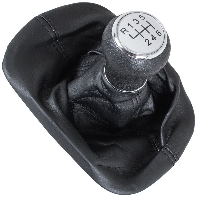 VW Passat B5 FL 00-05 Gear shift knob SILVER + Lever Gaiter with frame 6 Gears
