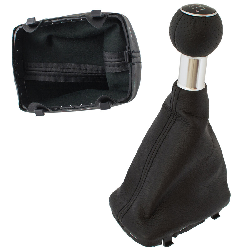 Audi A3 I 8L 96-03 Gear shift knob BLACK 5 Gear + Lever Gaiter BLACK