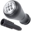 Peugeot 206 gałka zmiany biegów SILVER + CZARNY SCHEMAT 5 BIEGÓW + adapter / przejściówka dźwigni drążka gałki zmiany biegów 2 szt. KPL