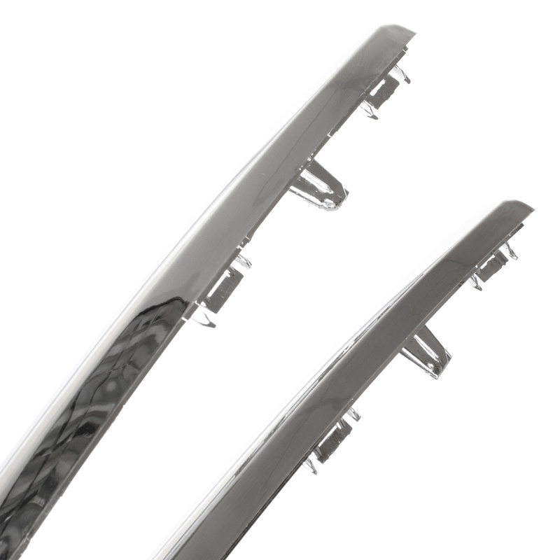 Peugeot 508 I 10-15 listwa GÓRNA + DOLNA atrapy między reflektory (grilla) CHROM 2 szt. KPL