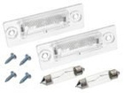 VW Passat B5 B6 Golf V T5 Caddy III Touran Skoda Superb Licence plate light / lamp 2pcs set + Bulbs