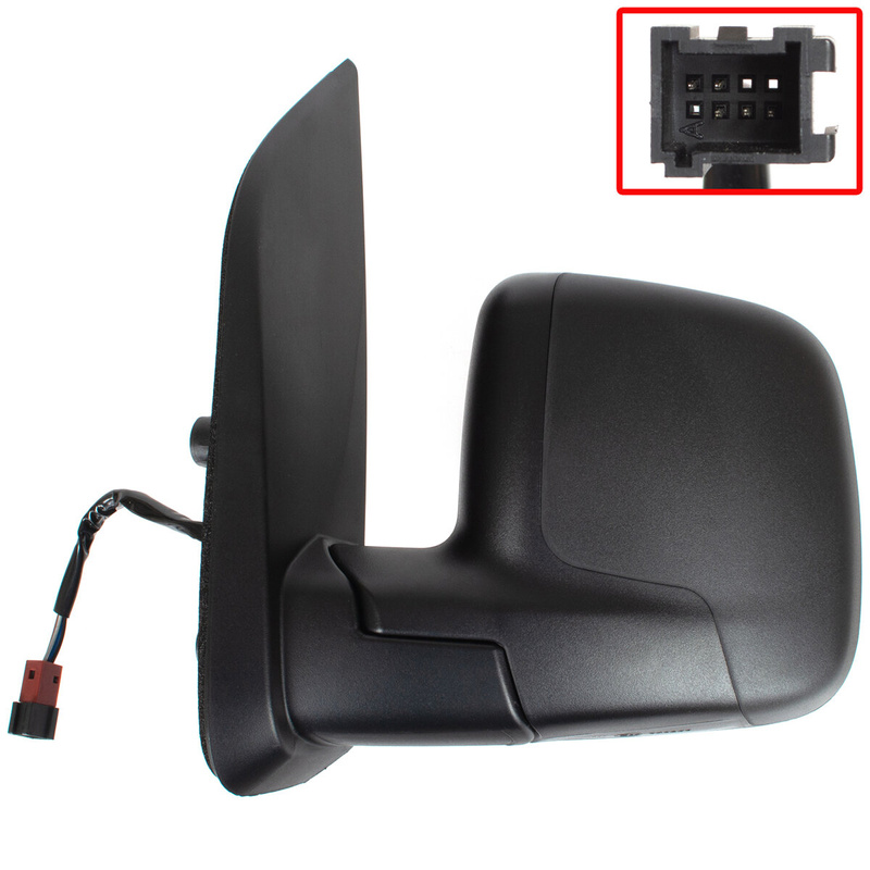 Fiat Fiorino 2007- lusterko zewnętrzne elektryczne CZARNE lewe