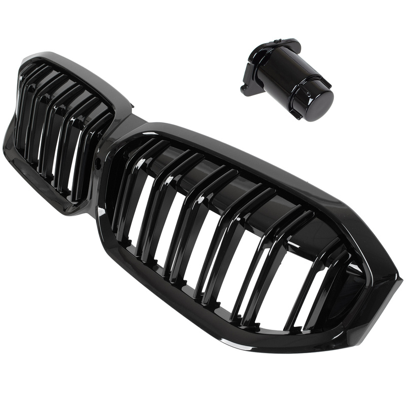 BMW 3 G20 G21 FL 22-24 atrapa między reflektory (nerki) BLACK GLOSSY DOUBLE BAR + ZAŚLEPKA