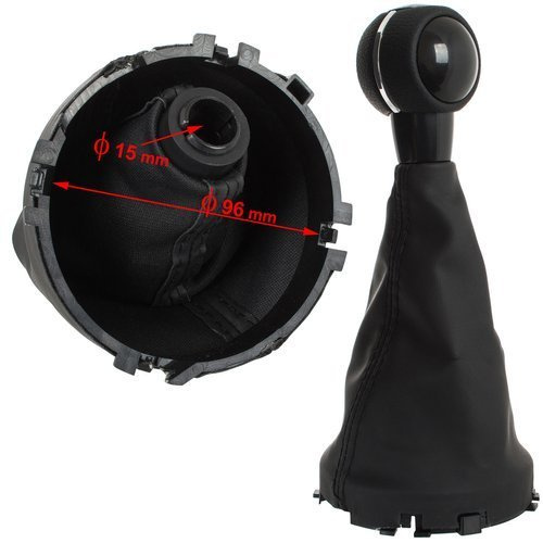 MINI Clubman F54 2014- gałka zmiany biegów CZARNA + mieszek z ramką 5 BIEGÓW