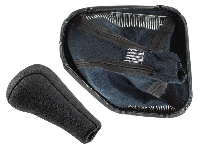 BMW 5 E39 95-04 Gear shift knob EXCLUSIVE 5 speed + Gear Shift Lever Cover / Gear stick gaiter with frame 2 pieces. set