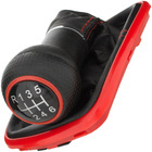 VW Golf IV 97-06 Gear shift knob + Lever Gaiter (Red frame) 6 Gears 23mm