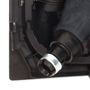 VW Caddy 04-09 gałka zmiany biegów + CZARNY mieszek z CZERWONĄ nitką i ramką CHROM 5 BIEGÓW