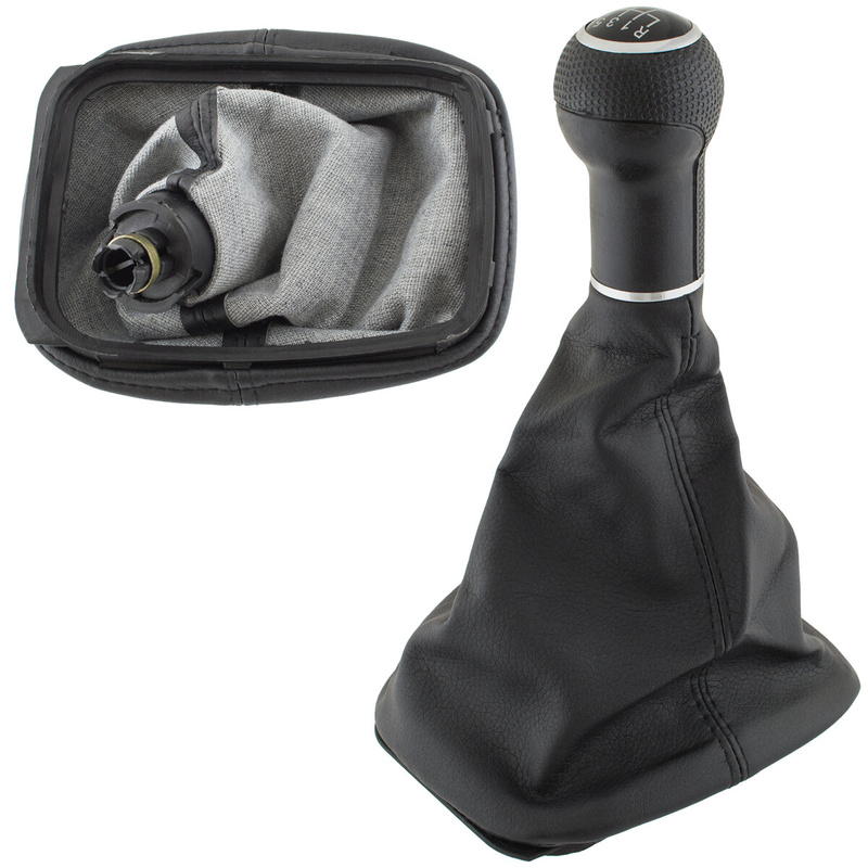 VW Golf IV 98-05 Gear shift knob BLACK 6 Gears + Lever Gaiter Hole 12mm