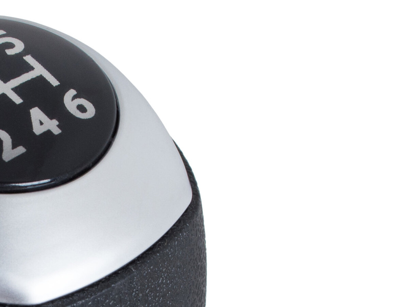 Hyundai i30 II FL 12-16 Gear shift knob black + SILVER 6 speed