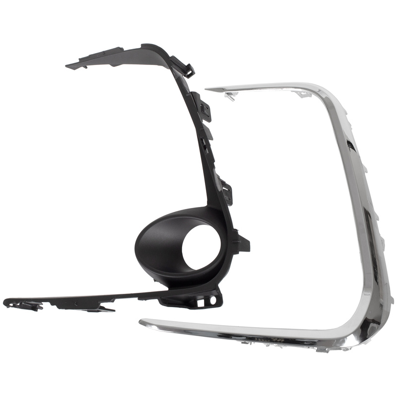 Toyota COROLLA 2019- CHROM + CZARNA ramka halogenu lewa