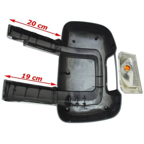 Citroen Jumper 2006- obudowa lusterka zewnętrznego prawa + DŁUGIE RAMIĘ KPL + KIERUNKOWSKAZ POMARAŃCZOWY WKŁAD 2 szt KPL