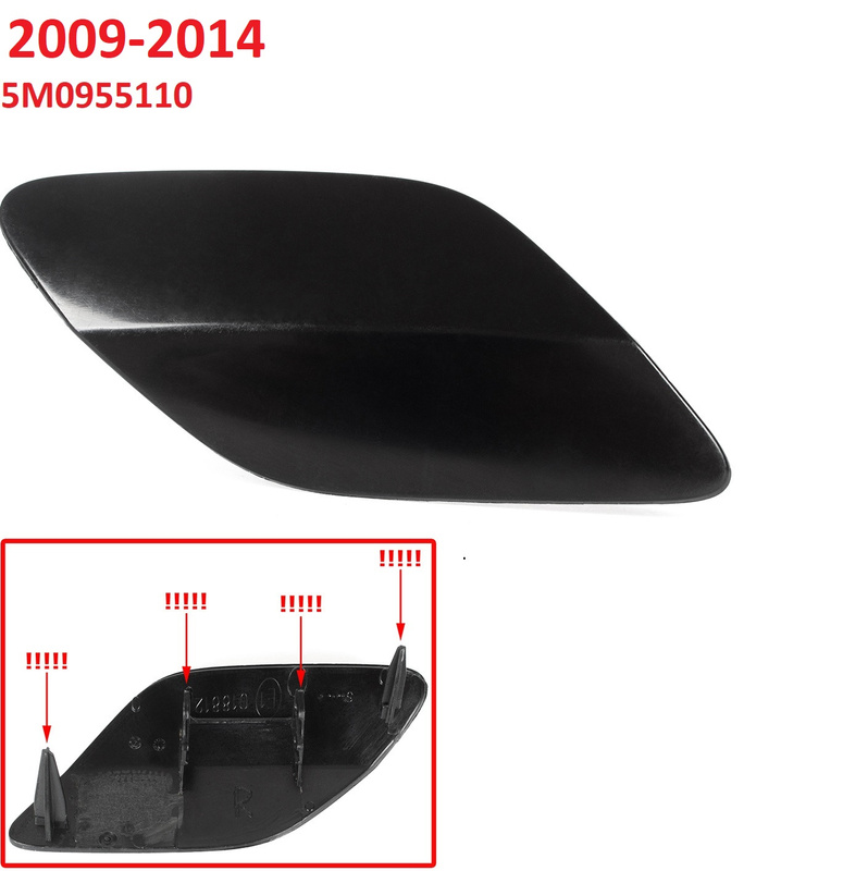 VW Golf PLUS 09-14 zaślepka spryskiwacza reflektora CZARNA prawa