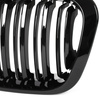 BMW 3 E46 97-01 SEDAN / KOMBI atrapy między reflektory (nerki) lewa + prawa kpl. BLACK GLOSSY DOUBLE BAR