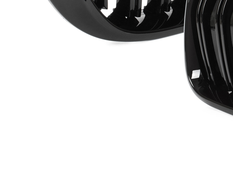 BMW X3 F25 X4 F26 14-17 atrapy między reflektory (nerki) lewa + prawa kpl. BLACK MAT