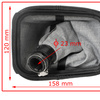 VW GOLF MK4 IV 98-05 Gear / gearbox knob BLACK + SILVER RING + BLACK LID 5+R + Lever Gaiter WITH FRAME