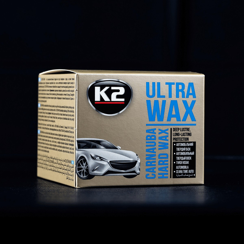 Wosk twardy Carnauba z gąbką do lakieru K2 ULTRA WAX 250g K073