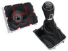 VW Passat B6 06-11 Gear shift knob BLACK + Lever Gaiter with frame CHROM 6 Gears