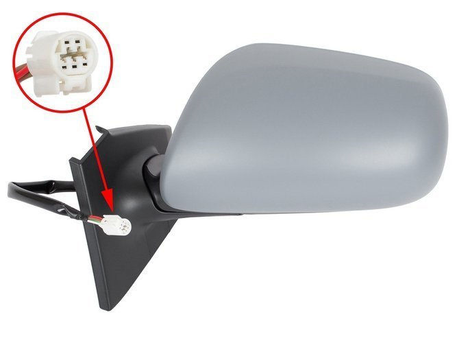 Toyota Yaris II 06-11 lusterko zewnętrzne elektryczne ogrzewane DO MALOWANIA lewe