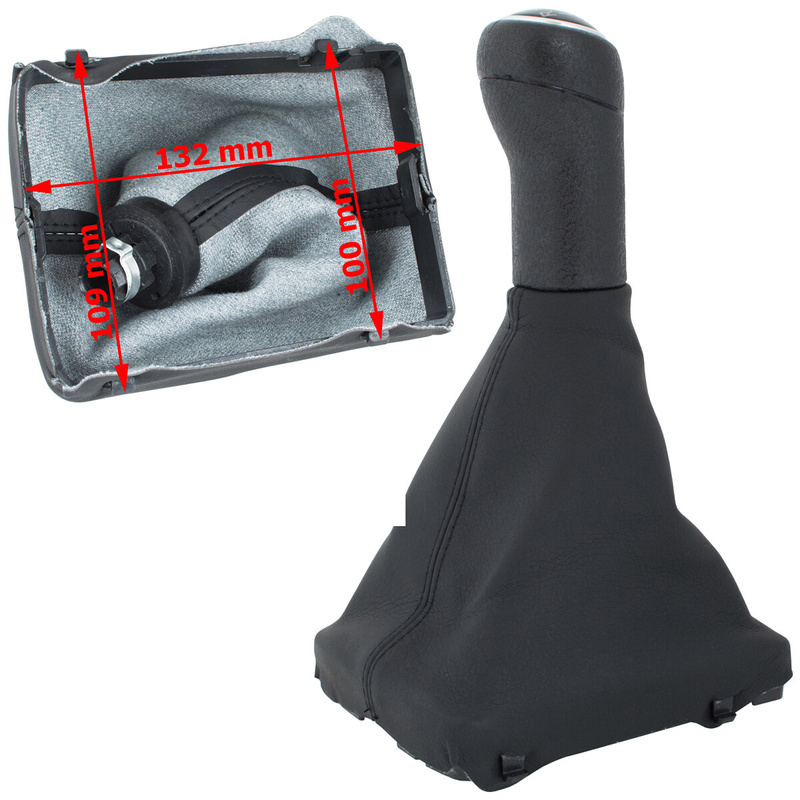 Audi A5 8T 07-16 Gear shift knob BLACK 5 Gear + Lever Gaiter BLACK