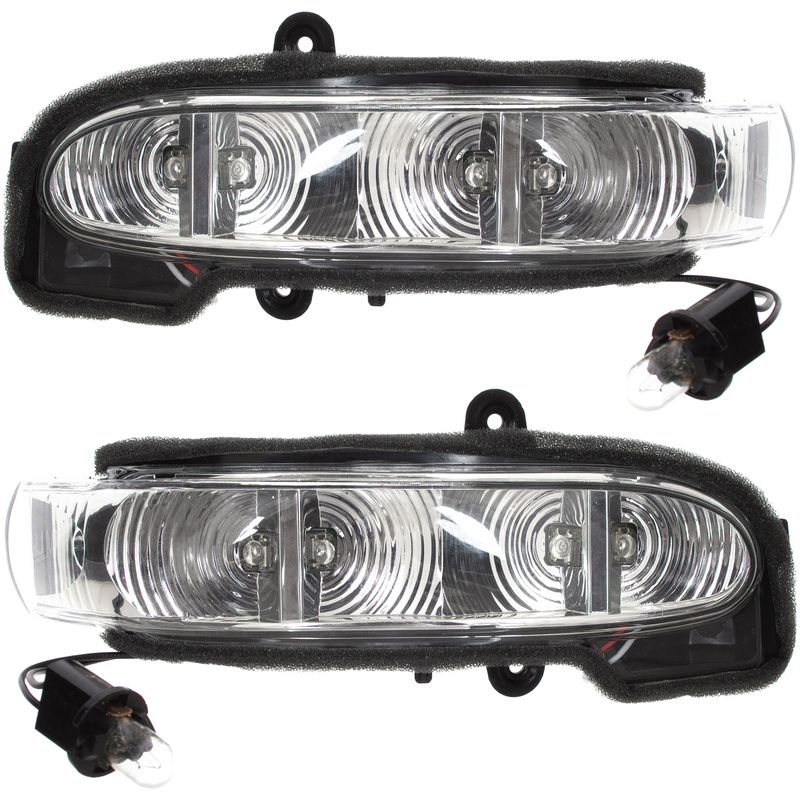 Mercedes W211 E-Klasa 03-06 kierunkowskaz LED w lusterko z podświetleniem podłogi lewy + prawy 2 szt. KPL