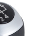 Hyundai i30 II FL 12-16 Gear shift knob black + SILVER 5 speed