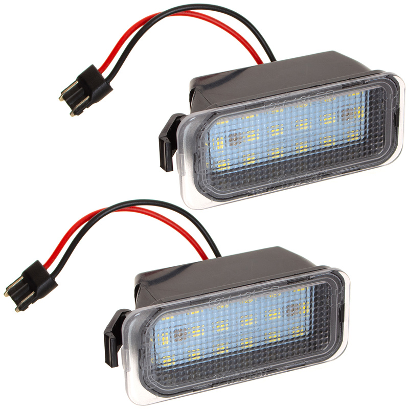 Ford C-MAX II Fiesta Mk7 Focus Mk2 FL Galaxy II Kuga Mondeo Mk4 S-MAX Licence plate light / lamp LED 2 pcs set