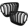 BMW X1 E84 09-15 atrapy między reflektory (nerki) lewa + prawa kpl. BLACK GLOSSY DOUBLE BAR