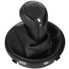 SKODA FABIA MK2 II 07-12 Gear / gearbox knob BLACK 5+R + Lever Gaiter WITH FRAME