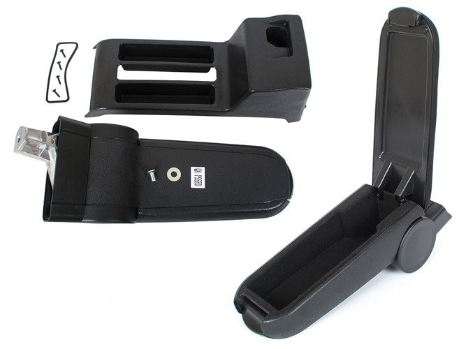 VW Polo IV 9N 01-09 armrest set BLACK FABRIC + mounting kit
