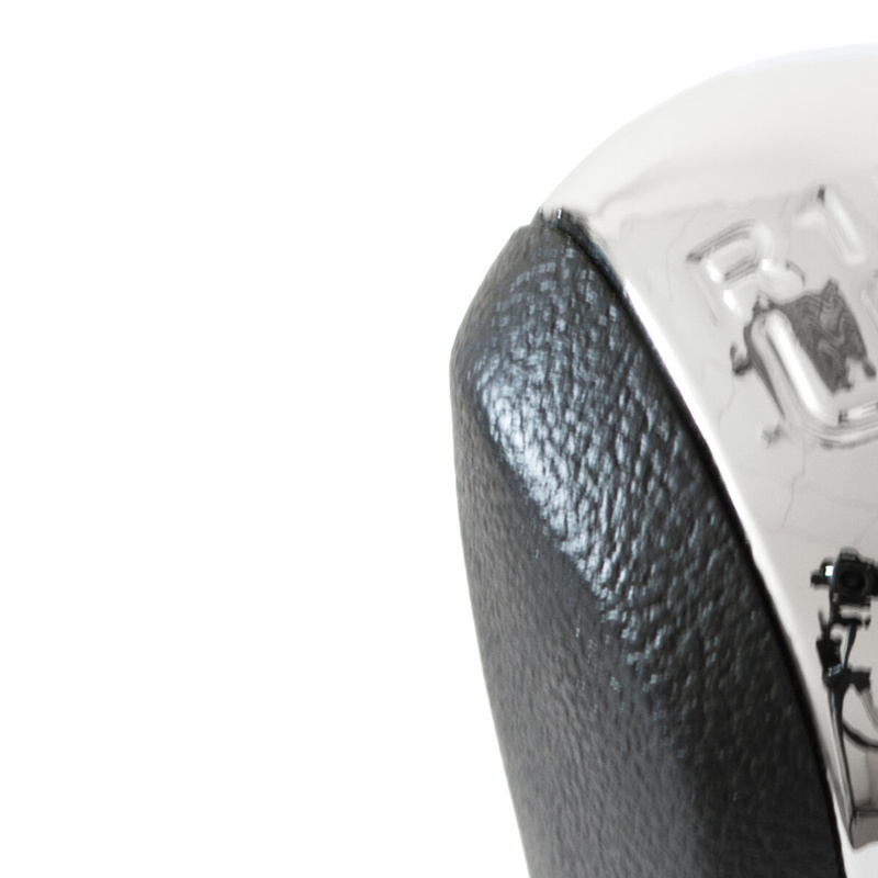 SKODA OCTAVIA MK2 II 04-11 Gear / gearbox knob BLACK + CHROME LID 5+R + LEATHER Lever Gaiter WITH FRAME