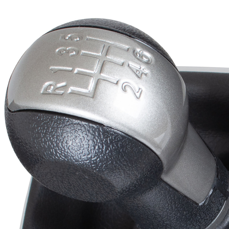 Seat Altea 2004- Gear shift knob BLACK-BEIGE + Lever Gaiter with frame CHROM 6 Gears