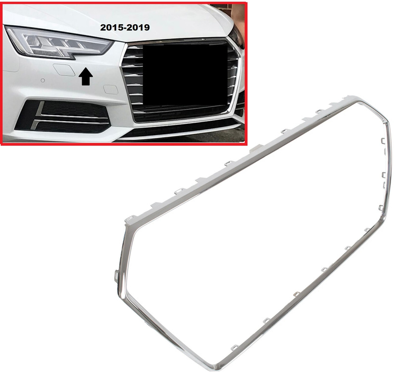 Audi A4 B9 15-19 ramka atrapy między reflektory (grilla) CHROM