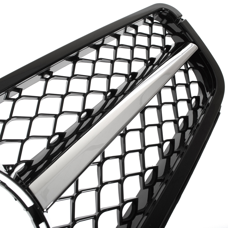 Mercedes Klasa C W204 19-23 atrapa między reflektory (grill) PIANO BLACK-+-CHROM