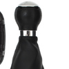 VW Golf VI 08-12 Gear shift knob SILVER + BLACK Lever Gaiter with frame CHROM 6 Gears