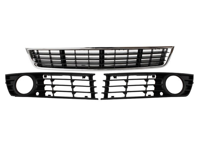 Audi A4 B6 00-04 Bumper ventilation grill Left + Right + Center set