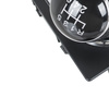 VW CADDY 04-09 Gear / gearbox knob BLACK + SILVER RING + BLACK LID 6+R + Lever Gaiter WITH CHROME FRAME