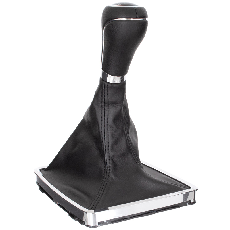 Mercedes W204 C-Klasa 07-14 gałka zmiany biegów CZARNA + mieszek CZARNY z ramką CHROM SCHEMAT 6 BIEGÓW WSTECZNY NA DOLE