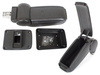 Skoda Fabia III 2014- armrest set BLACK EKOSKORA + mounting kit