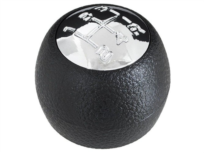 Alfa Romeo 147 00-10 Gear shift knob black + CHROM 5 speed
