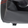 Audi A3 I 8L 96-03 Gear shift knob BLACK + Lever Gaiter BLACK Red thread 6 Gears