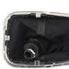 VW GOLF MK4 IV 98-05 Gear / gearbox knob BLACK + SILVER RING + CHROME LID 5+R + Lever Gaiter (12mm DIAMETER)