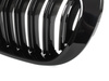 BMW X3 F25 X4 F26 14-17 atrapy między reflektory (nerki) lewa + prawa kpl. BLACK MAT
