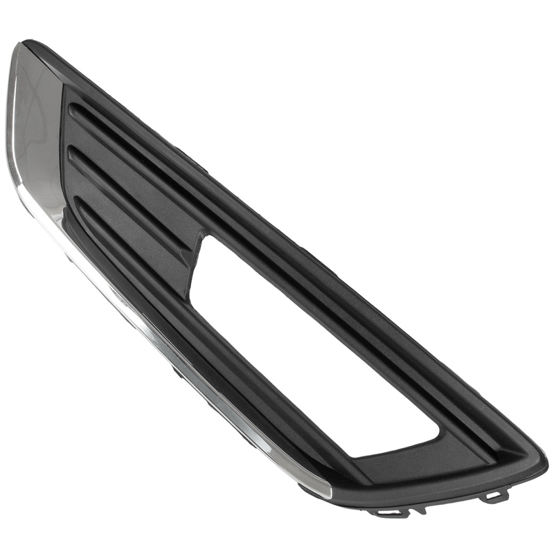 Ford FOCUS III FL 12-16 Z HALOGENAMI atrapka kratka w zderzak przedni CZARNA + CHROM lewa