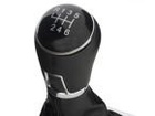 VW Passat B6 06-11 Gear shift knob BLACK + Lever Gaiter with frame CHROM 6 Gears