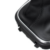 VW CADDY 04-09 Gear / gearbox knob BLACK + SILVER RING + BLACK LID 5+R + Lever Gaiter WITH CHROME FRAME