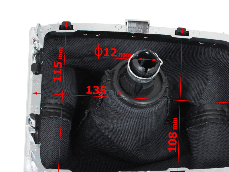 VW Golf VII 2012- Gear shift knob BLACK + Lever Gaiter 6 Gears