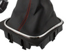 VW Golf VI 08-12 Gear shift knob + BLACK Lever Gaiter Red thread + frame CHROM 6 Gears